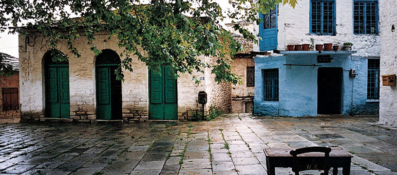 Pinakates main square after the rain.