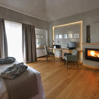 Room 203 - Elegant Suite with Fireplace & View