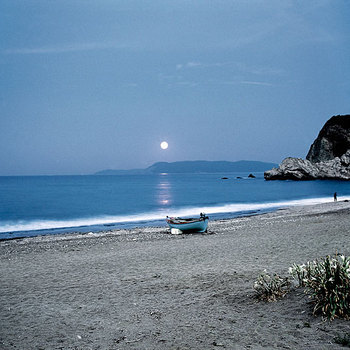 Magissa (witch), the full moon shines bright over the Aegean Sea and paints the world silver blue.