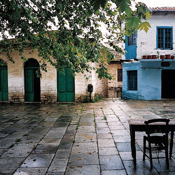 Pinakates main square after the rain.